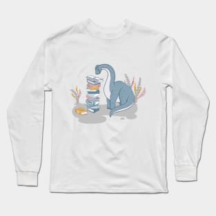 Sweet Bookish Dino Long Sleeve T-Shirt